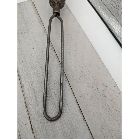 Vintage French #1 Spring Coil Whisk Wisk Wire Beater Mixer Metal 9" - Picture 6 of 7